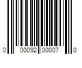 Barcode Image for UPC code 000092000070