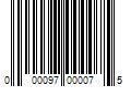 Barcode Image for UPC code 000097000075