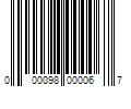 Barcode Image for UPC code 000098000067