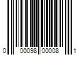 Barcode Image for UPC code 000098000081