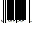 Barcode Image for UPC code 000098000098