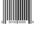 Barcode Image for UPC code 000100000009