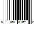 Barcode Image for UPC code 000100000122