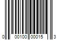 Barcode Image for UPC code 000100000153