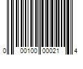 Barcode Image for UPC code 000100000214