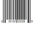 Barcode Image for UPC code 000100000269