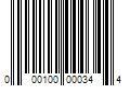 Barcode Image for UPC code 000100000344