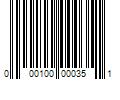 Barcode Image for UPC code 000100000351