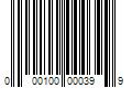 Barcode Image for UPC code 000100000399