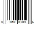 Barcode Image for UPC code 000100000436. Product Name: 