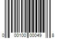 Barcode Image for UPC code 000100000498