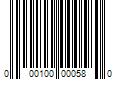 Barcode Image for UPC code 000100000580