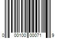 Barcode Image for UPC code 000100000719