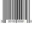 Barcode Image for UPC code 000100000818