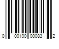 Barcode Image for UPC code 000100000832