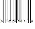 Barcode Image for UPC code 000100001136