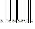 Barcode Image for UPC code 000100001754