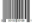 Barcode Image for UPC code 000100001891