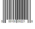 Barcode Image for UPC code 000100002218. Product Name: 