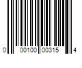 Barcode Image for UPC code 000100003154