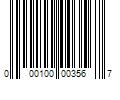 Barcode Image for UPC code 000100003567