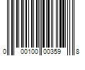 Barcode Image for UPC code 000100003598