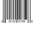 Barcode Image for UPC code 000100007596