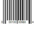 Barcode Image for UPC code 000100009804