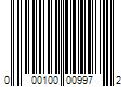 Barcode Image for UPC code 000100009972