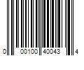 Barcode Image for UPC code 000100400434