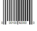 Barcode Image for UPC code 000100920000