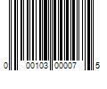 Barcode Image for UPC code 000103000075