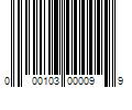 Barcode Image for UPC code 000103000099