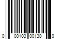 Barcode Image for UPC code 000103001300