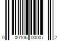 Barcode Image for UPC code 000106000072