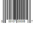 Barcode Image for UPC code 000107000057