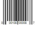 Barcode Image for UPC code 000108000087