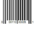 Barcode Image for UPC code 000110000051