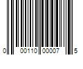 Barcode Image for UPC code 000110000075