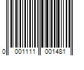 Barcode Image for UPC code 00011110014832