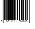 Barcode Image for UPC code 00011110016164