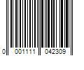 Barcode Image for UPC code 00011110423054