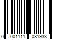 Barcode Image for UPC code 00011110819383