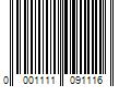 Barcode Image for UPC code 00011110911162