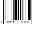 Barcode Image for UPC code 00011110998361