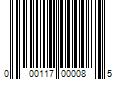 Barcode Image for UPC code 000117000085