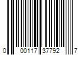 Barcode Image for UPC code 000117377927