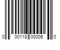 Barcode Image for UPC code 000118000060