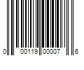 Barcode Image for UPC code 000119000076