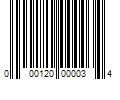 Barcode Image for UPC code 000120000034